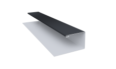 Планка П-образная Экобрус Grand Line 0,45 Drap ST lite RAL 7024 мокрый асфальт (2м)