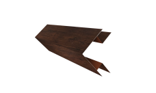 Планка угла внешнего сложного Блок-Хаус новый Grand Line 0,45 Принт Премиум Бразильская вишня темная Фреш TwinColor (2м)