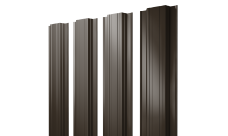 Штакетник Прямоугольный с прямым резом Grand Line 0,45 Drap ТХ RR 32 темно-коричневый