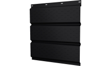 Софит металлический Классик v01 Grand Line полная перфорация 0,45 Drap TR с пленкой RAL 9005 черный