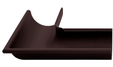 Угол желоба внешний GL PU Matt 90 гр 125 мм RAL 9005 черный