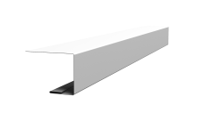Планка завершающая фальц Grand Line 0,45 Drap ТХ RAL 9003 сигнальный белый (2м)