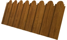 Профнастил C10A фигурный Grand Line 0,45 Принт Элит двухсторонний Золотой дуб