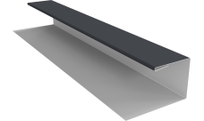 Планка П-образная Блок-Хаус новый Grand Line 0,45 Drap ТР RAL 7024 мокрый асфальт (2м)