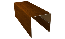 Планка П-образная заборная 20 Grand Line 0,45 Принт Премиум Золотой дуб насыщенный Фреш TwinColor (3м)