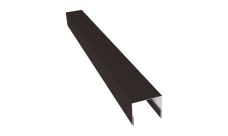 Планка П-образная заборная 24 0,5 Satin Matt TX RR 32 темно-коричневый (2м)