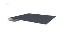 Планка завершающая 0,5 Rooftop Бархат RAL 7024 мокрый асфальт (2м)