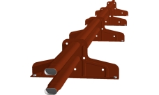 Снегозадержатель трубчатый Premium М4 45х25 RAL 3009 (3м) оцинкованный