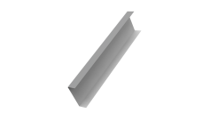 Декоративная накладка на столб универсальная 62х55 для забора жалюзи Grand Line 0,5 Satin RAL 9006 бело-алюминиевый (1,8м)