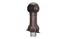 Комплект вентиляции Gervent Твистер для фальцевой кровли и гибкой черепицы изолированный 125/160мм коричневый