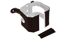 Кронштейн трубы на дерево прямоугольный Vortex RAL 8017