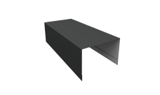 Крышка для забора из сайдинга ЭкоБрус 0,5 PurLite Matt RAL 7016 антрацитово-серый (2,5м)