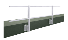 Ограждение кровельное для парапета с боковым креплением (2,0х1,2) ОЦ RAL 9003 сигнальный белый