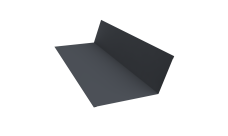 Планка примыкания 150х250 Grand Line 0,5 Atlas X с пленкой RAL 7024 мокрый асфальт (3м)