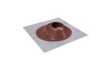 Проходной элемент угловой №2 (200-280мм) +240 силиконовый (металлический неокрашенный фланец) коричневый