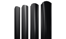 Штакетник Полукруглый Slim фигурный 0,5 Satin RAL 9005 черный