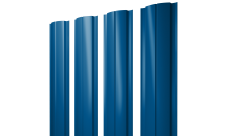 Штакетник Полукруглый Slim с прямым резом Grand Line 0,45 PE RAL 5005 сигнальный синий