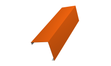 Декоративная накладка на столб универсальная угловая 62х55 для забора жалюзи 0,45 PE RAL 2004 оранжевый (3м)