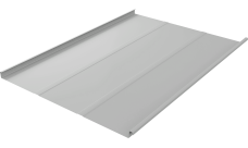 Фальц двойной стоячий Line Grand Line 0,45 Drap ТХ с пленкой на замках RAL 7047 телегрей 4