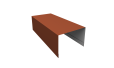 Крышка для забора из сайдинга ЭкоБрус 0,45 PE RAL 8004 терракота (2,5м)