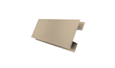 Планка H-образная Экобрус 0,5 Satin с пленкой RAL 1015 светлая слоновая кость (3м)