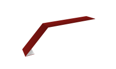 Планка карнизная для мягкой кровли 100х60 0,45 PE с пленкой RAL 3011 коричнево-красный (2м)