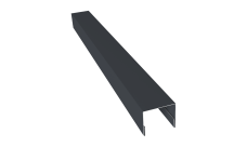 Планка П-образная заборная 24 0,4 PE-Dl M RAL 7024 мокрый асфальт (2м)