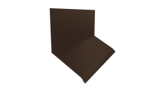 Планка примыкание верхнее к стене фальц 150х130х20 Grand Line 0,45 Drap ST RAL 8017 шоколад (2м)