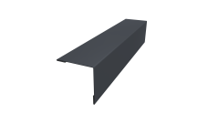 Планка завершающая 50х50 для забора жалюзи Milan Grand Line 0,5 PurPro RAL 7024 мокрый асфальт (2м)