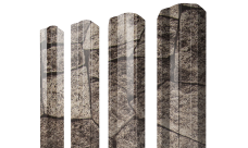 Штакетник М-образный A фигурный Grand Line 0,45 Принт Элит Королевский камень TwinColor