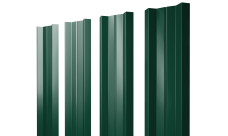 Штакетник М-образный A с прямым резом Grand Line 0,45 Drap TX RAL 6005 зеленый мох
