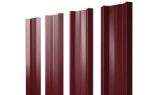 Штакетник М-образный A с прямым резом Grand Line 0,45 PE-Double RAL 3005 красное вино