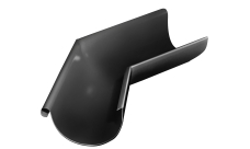 Угол желоба внешний GL PU 135 гр 125 мм RAL 9005 черный