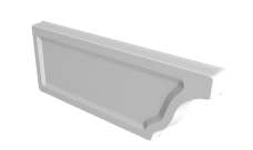 Заглушка желоба левая Vortex Project 210мм RAL 9003 сигнальный белый