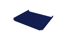 Кликфальц Pro Gofr Grand Line 0,45 PE с пленкой на замках RAL 5002 ультрамариново-синий