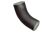 Колено 60 град GL PE Matt 90 мм RR 32 темно-коричневый