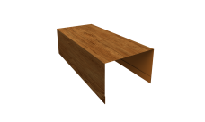 Крышка для забора из сайдинга ЭкоБрус 0,45 Print Elite Golden Wood TwinColor (2,5м)