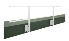 Ограждение кровельное для парапета с боковым креплением 2,0х0,9м RAL 9003 сигнальный белый