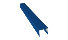 Планка П-образная заборная 24 0,45 PE с пленкой RAL 5005 сигнальный синий (3м)