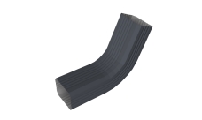 Колено стока гофрированное Vortex Lite Matt 76х102мм RAL 7024 мокрый асфальт