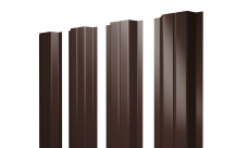 Штакетник П-образный A с прямым резом 0,45 Drap TX RAL 8017 шоколад