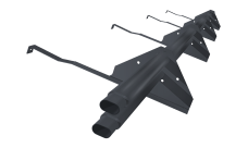 Снегозадержатель трубчатый для керамической/натуральной черепицы RAL 7024 3м (профиль до 50мм)