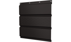 Софит металлический Классик v01 Grand Line центральная перфорация 0,45 PE-Double с пленкой RR 32 темно-коричневый