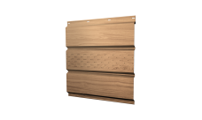 Софит металлический Grand Line центральная перфорация 0,45 Print Elite с пленкой Honey Wood TwinColor