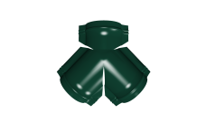 Тройник Y конька полукруглого 0,45 PE с пленкой RAL 6005 зеленый мох