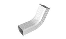Колено стока гофрированное Vortex Lite 76х102мм PE RAL 9003 сигнальный белый