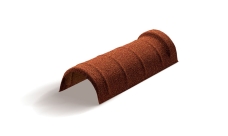 Конек полукруглый одинарный для композитной черепицы Metrotile терракотовый (0,41м)