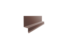 Отлив верхний фальц Grand Line 0,5 PurPro с пленкой RAL 8017 шоколад (3м)