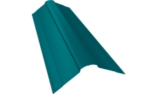 Планка конька фигурного 100х100 Grand Line 0,45 PE с пленкой RAL 5021 водная синь (2м)