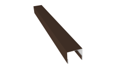 Планка П-образная заборная 24 0,45 Drap ST lite RAL 8017 шоколад (2,5м)